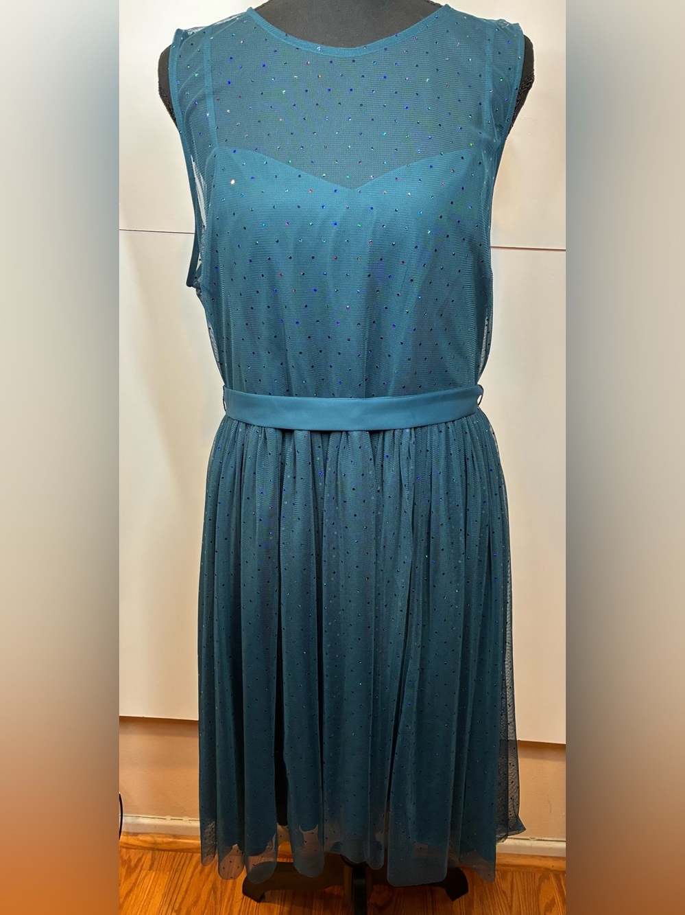 Disney Snow White Inspired Blue Sparkle Tulle Dress Size 16